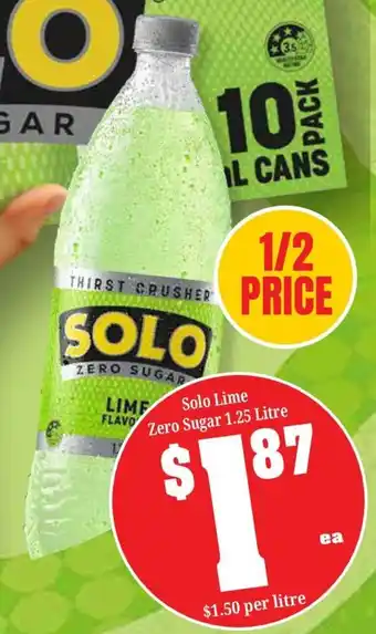 Farmer Jack's Solo Lime Zero Sugar offer