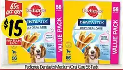 NQR Pedigree Dentastix Medium Oral Care offer