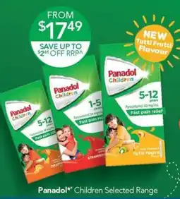 Terry White Panadol Children Selected Range offer