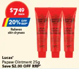Amcal Pharmacies Lucas Papaw Ointment offer