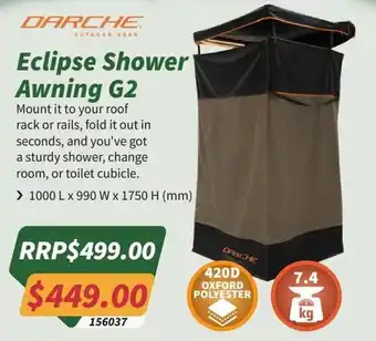 Tentworld Eclipse Shower Awning G2 Darche offer