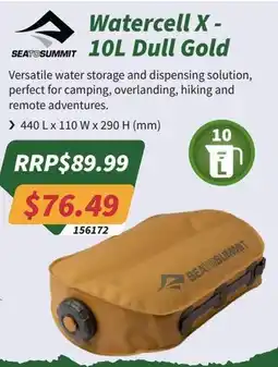 Tentworld Watercell X - 10L Dull Gold by Seatoss Summit offer