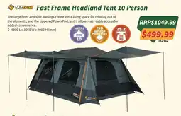 Tentworld Oztrail Fast Frame Headland Tent 10 Person offer