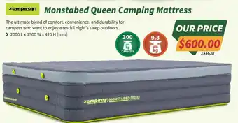 Zempire Monstabled Queen Camping Mattress