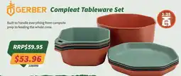 Tentworld Gerber Compleat Tableware Set offer