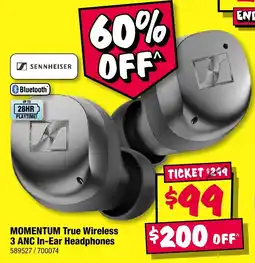 JB Hi-Fi Sennheiser Momentum True Wireless 3 ANC In-Ear Headphones offer