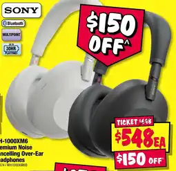 JB Hi-Fi Sony Premium Noise Cancelling Over-Ear Headphones offer