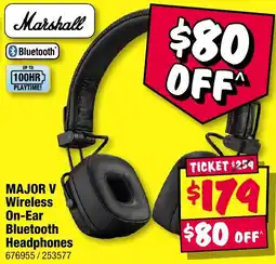JB Hi-Fi Marshall MAJOR V Wireless On-Ear Bluetooth Headphones offer