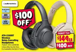 JB Hi-Fi audio-technica Wireless Noise-Cancelling Headphones offer