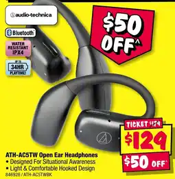 JB Hi-Fi audio-technica ATH-AC5TW Open Ear Headphones offer