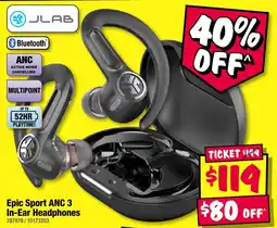 JB Hi-Fi JLab Epic Sport ANC 3 In-Ear Headphones offer