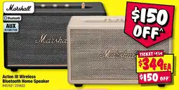 JB Hi-Fi Marshall Acton III Wireless Bluetooth Home Speaker offer
