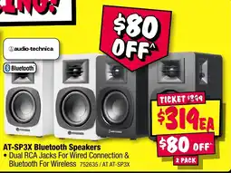 JB Hi-Fi audio-technica AT-SP3X Bluetooth Speakers offer