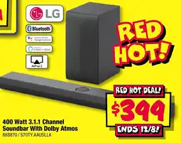 JB Hi-Fi LG 400 Watt 3.1.1 Channel Soundbar With Dolby Atmos offer