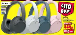 JB Hi-Fi Sony Wireless Noise Cancelling Headphones offer