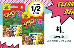 Drakes Uno Junior Card Game offer