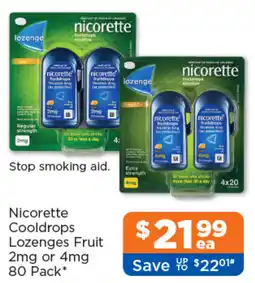 Good Price Pharmacy Nicorette Cooldrops Lozenges Fruit offer