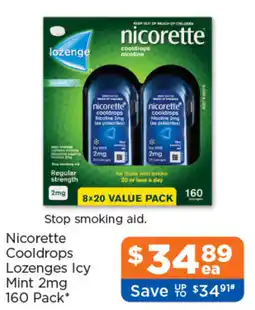 Good Price Pharmacy Nicorette Cooldrops Lozenges Icy Mint 2mg offer