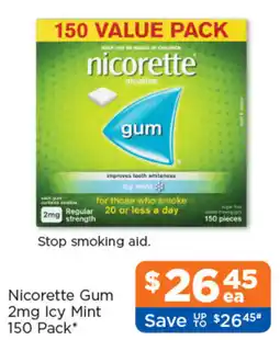 Good Price Pharmacy Nicorette Gum 2mg Icy Mint offer