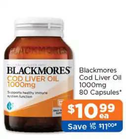 Good Price Pharmacy Blackmores Cod Liver Oil 1000mg offer