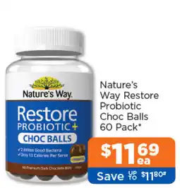 Good Price Pharmacy Nature's Way Restore Probiotic+ Choc Balls offer