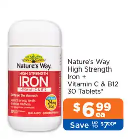 Good Price Pharmacy Nature's Way High Strength Iron + Vitamin C & B12 offer