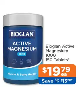 Good Price Pharmacy Bioglan Active Magnesium 1000 offer