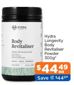 Good Price Pharmacy Hydra Longevity Body Revitaliser Powder offer