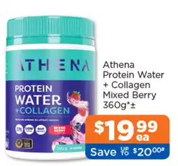 Good Price Pharmacy Athena Protein Water + Collagen Mixed Berry offer