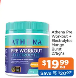 Good Price Pharmacy Athena Pre Workout + Electrolytes offer