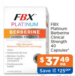 Good Price Pharmacy FBX Platinum Berberine Clinical Strength offer