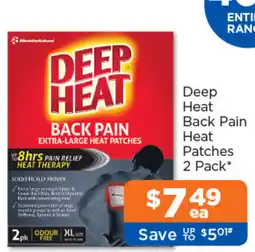 Good Price Pharmacy Deep Heat Back Pain Heat Patches offer