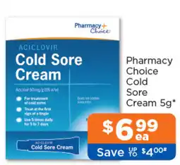 Good Price Pharmacy Pharmacy Choice Cold Sore Cream offer