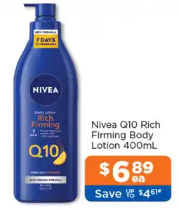 Good Price Pharmacy Nivea Q10 Rich Firming Body Lotion offer