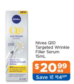 Good Price Pharmacy Nivea Q10 Targeted Wrinkle Filler Serum offer