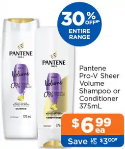 Good Price Pharmacy Pantene Pro-V Sheer Volume Shampoo or Conditioner offer