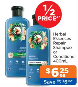 Good Price Pharmacy Herbal Essences Repair argan oil Shampoo or Conditioner offer