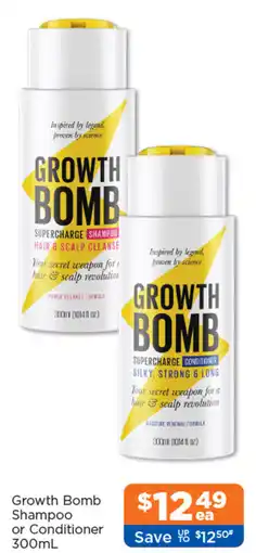 Good Price Pharmacy Growth Bomb Shampoo or Conditioner offer