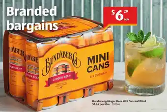 Bundaberg Ginger Beer Mini Cans