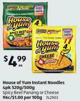 ALDI House of Yum Instant Noodles offer