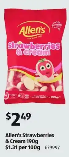 ALDI Allen's Strawberries & Cream offer