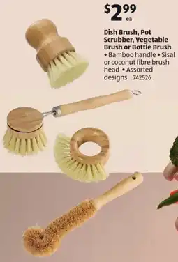 ALDI Dish Brush, Pot Scrubber, Vegetable Brush or Bottle Brush offer