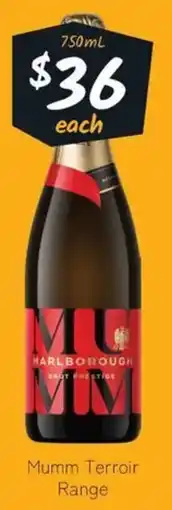 Cellarbrations Mumm terroir range offer