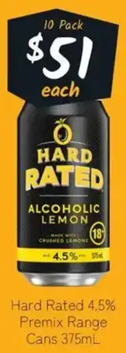 Cellarbrations Hard Rated 4.5% Premix Range Cans offer