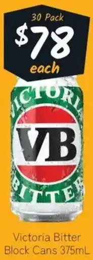 Cellarbrations Victoria bitter block cans offer