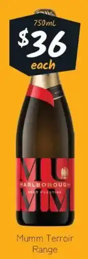 Cellarbrations Mumm terroir range offer