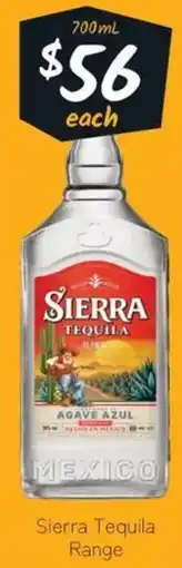 Cellarbrations Sierra tequila range offer