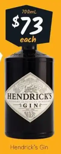 Cellarbrations Hendrick's gin offer