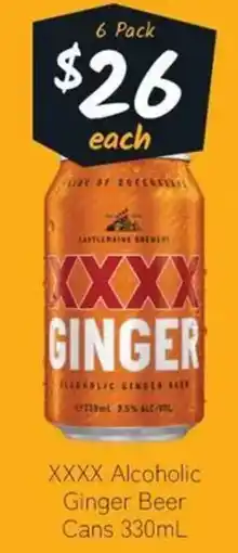 Cellarbrations Xxxx alcoholic ginger beer cans offer