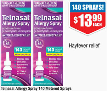 ePharmacy Telnasal Allergy Spray 140 Metered Sprays offer